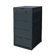 ATOLE - Cache poubelle extérieur simple en acier galvanisé - Abri poubelle pour 1 conteneur 120 Litres – Gris Anthracite RAL7016 - vignette