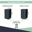 ATOLE - Cache poubelle extérieur simple en acier galvanisé - Abri poubelle pour 1 conteneur 120 Litres – Gris Anthracite RAL7016 - vignette