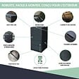 ATOLE - Cache poubelle extérieur simple en acier galvanisé - Abri poubelle pour 1 conteneur 120 Litres – Gris Anthracite RAL7016 - vignette