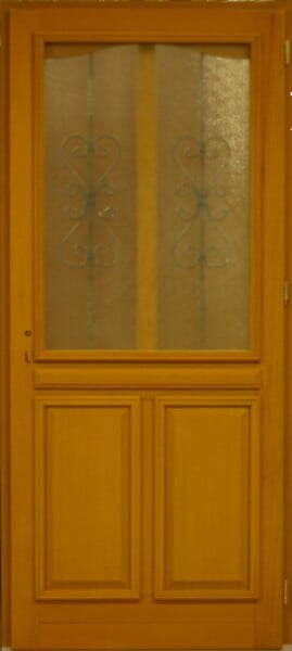 GD MENUISERIES - Porte d'entrée Bois Vitrée Sandy, H215 x L90 cm Côte Tableau p.Gauche - large