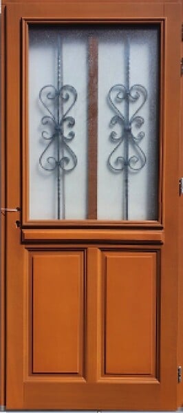 GD MENUISERIES - Porte d'entrée Bois Vitrée SyraH H215 x L90 cm Côte Tableau p.Gauche - large