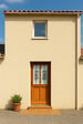 GD MENUISERIES - Porte d'entrée Bois Vitrée SyraH H215 x L90 cm Côte Tableau, p.Droit (Poignée, Barillet ref 010403FP) - vignette