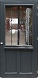 GD MENUISERIES - Porte d'entrée Bois Vitrée Sabrina Gris Anthr. H215 x L90 cm Côte Tableau p.Gauche (Poignée, Barillet ref N158RPL -IN158RCI) - vignette