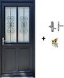 GD MENUISERIES - Porte d'entrée Bois Vitrée Sobra, H215 x L90 cm Côte Tableau p.Droit (Poignée, Barillet ref N158RPL -IN158RCI) - vignette