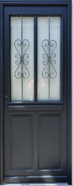 GD MENUISERIES - Porte d'entrée Bois Vitrée Sobra, H215 x L90 cm Côte Tableau, p.Droit - large