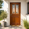 GD MENUISERIES - Porte d'entrée Bois Vitrée Mathis, H200 x L90 cm Côte Tableau p.Droit - vignette