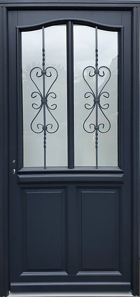 GD MENUISERIES - Porte d'entrée Bois Vitrée Sanna, H215 x L90 cm Côte Tableau, p.Droit - large