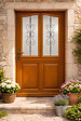 GD MENUISERIES - Porte d'entrée Bois Vitrée Sandy, H215 x L90 cm Côte Tableau P.Droit (Poignée, Barillet ref 010403FP) - vignette