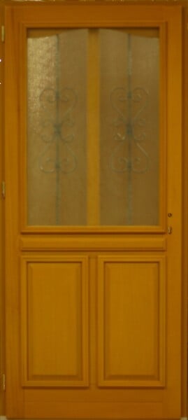 GD MENUISERIES - Porte d'entrée Bois Vitrée Sandy, H215 x L90 cm Côte Tableau P.Droit (Poignée, Barillet ref 010403FP) - large
