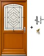 GD MENUISERIES - Porte d'entrée Bois Vitrage Transparent, ELIOTH H215 x L90 cm Côte Tableau p.Gauche (Poignée, Barillet ref N158RPL -IN158RCI) - vignette