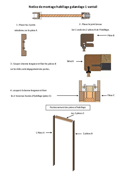 GD MENUISERIES - Kit de finition en MDF pour galandage - large
