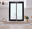GD MENUISERIES - Fenetre Coulissante Aluminium H125 x L120 cm Gris Gris Anthr 2 vantaux - vignette