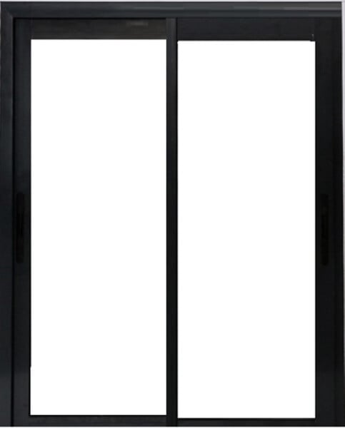 GD MENUISERIES - Fenetre Coulissante Aluminium H125 x L120 cm Gris Gris Anthr 2 vantaux - large