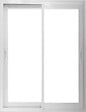 GD MENUISERIES - Fenetre Coulissante Aluminium H105 x L100 cm Blanc 2 vantaux - vignette