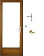 GD MENUISERIES - Porte Fenetre Bois 1 Vantail H215 x L90 cm Côte Tableau Tirant Gauche (Poignée, Barillet ref 01245F924) - vignette
