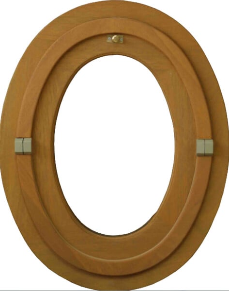 GD MENUISERIES - Oeil de Boeuf Bois Ovale H90 x L60 cm Côte Tableau - large