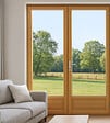 GD MENUISERIES - Porte Fenetre Bois 2 Vantaux H205 x L100 cm Côte Tableau (Poignée, Barillet ref 01245F924) - vignette
