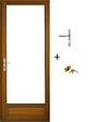 GD MENUISERIES - Porte Fenetre Bois 1 Vantail H215 x L80 cm Côte Tableau Tirant Droite (Poignée, Barillet ref 01245F924) - vignette