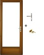 GD MENUISERIES - Porte Fenetre Bois 1 Vantail H215 x L80 cm Côte Tableau Tirant Gauche (Poignée, Barillet ref 01245F924) - vignette