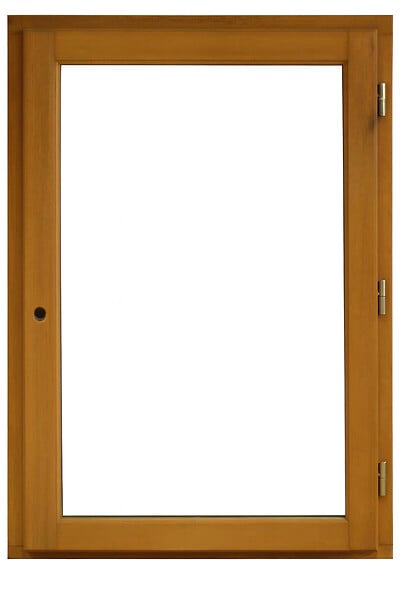 GD MENUISERIES - Fenetre Bois 1 Vantail H105 x L80 cm Côte Tableau Tirant Droite - large