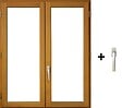 GD MENUISERIES - Fenetre Bois 2 Vantaux H75 x L100 cm Côte Tableau, poignee (ref 010220F9) - vignette