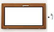 GD MENUISERIES - Chassis Abattant En Bois H45 x L100 Côte Tableau, poignee (ref 010220F9) - vignette