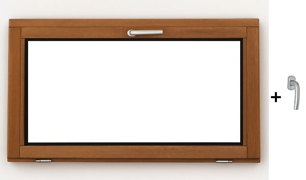 GD MENUISERIES - Chassis Abattant En Bois H45 x L60 cm Côte Tableau, poignee (ref 010220F9) - large