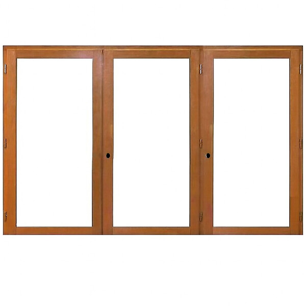GD MENUISERIES - Fenetre Bois 3 Vantaux H125 x L180 cm Côte Tableau - large
