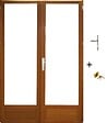 GD MENUISERIES - Porte Fenetre Bois 2 Vantaux H215 x L140 cm Côte Tableau (Poignée, Barillet ref 01245F924) - vignette