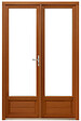 GD MENUISERIES - Porte Fenetre Bois 2 Vantaux H215 x L140 cm Côte Tableau (Poignée, Barillet ref 01245F924) - vignette