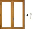 GD MENUISERIES - Fenetre Bois 2 Vantaux H165 x L100 cm Côte Tableau, poignee(ref 010220F9) - vignette