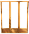 GD MENUISERIES - Porte Fenetre Bois 3 Vantaux H215 x L180 cm Côte Tableau (Poignée, Barillet ref 01245F924) - vignette