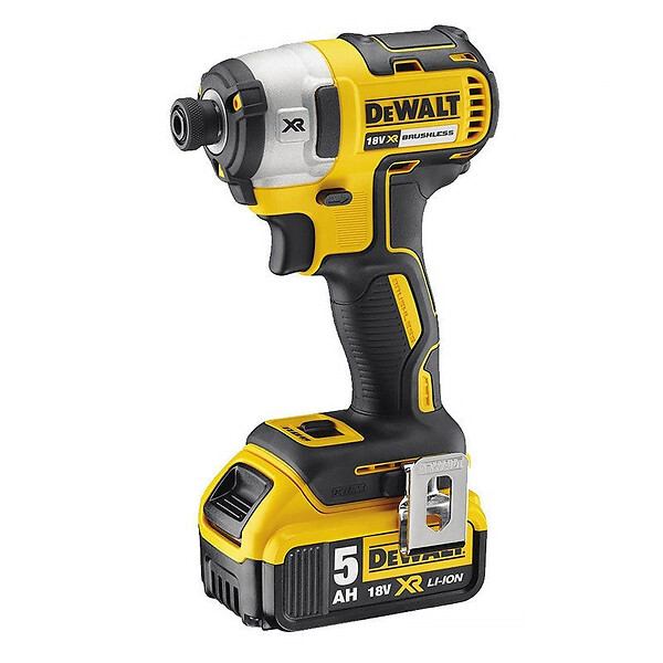 DEWALT - Pack 2 outils 18V DEWALT DCK266P2-QW : Perceuse-visseuse à percussion DCD796, Visseuse à choc DCF887, 2 batteries 5,0 Ah, coffret ToughSystem - large