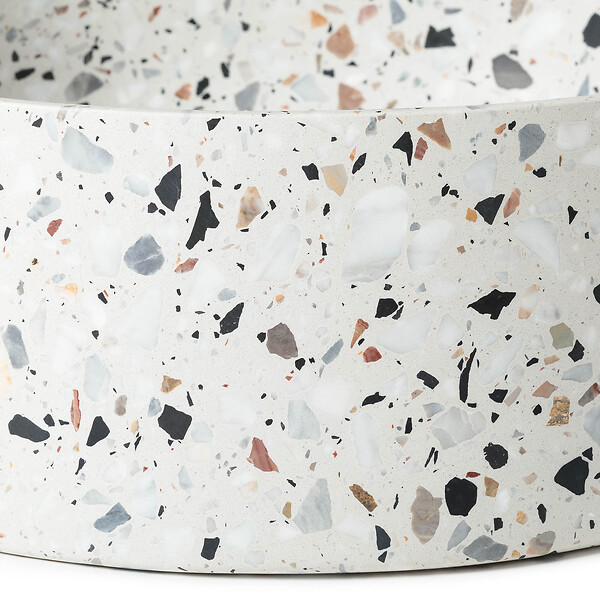RO'MA NATURE - Vasque à poser ronde Terrazzo 38x13 cm - large