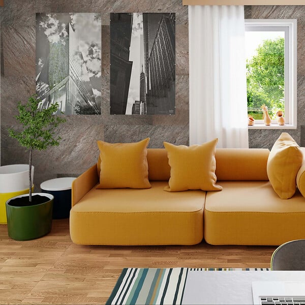 RO'MA NATURE - Feuille de Pierre naturelle Atacama 122x61 (à l'unité - 0,7442 m²) - large
