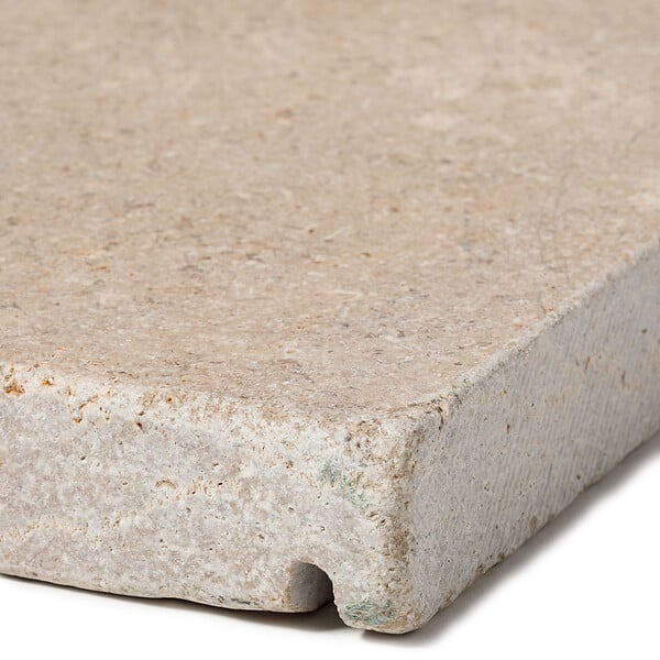 RO'MA NATURE - Couvertine Pierre d'Egypte Beige 60x30x3 cm avec larmiers (à l'unité) - large