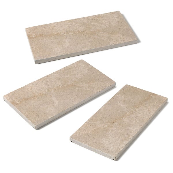 RO'MA NATURE - Couvertine Pierre d'Egypte Beige 60x30x3 cm avec larmiers (à l'unité) - large
