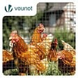 VOUNOT - Grillage a maille soude en acier gaine PVC 25mm fil 1mm 0.5x10m gris - vignette