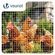 VOUNOT - Grillage a maille soude en acier galvanise 13mm fil 0.7mm 0.5x25m metal - vignette