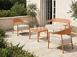HABITAT ET JARDIN - Salon de jardin en métal et plastique "Céora" - 4 places - Orange - vignette
