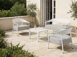 HABITAT ET JARDIN - Salon de jardin en métal et plastique "Céora" - 4 places - Blanc - vignette
