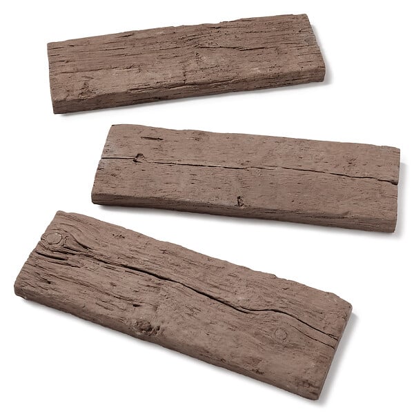 RO'MA NATURE - Bordure de jardin Béton effet Bois Marron 67x22x4,5 cm (à l'unité) - large