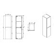 SWISS AQUA TECHNOLOGIES - B-Way 30x133x35 cm meuble de salle de bain suspendu haut en bois, blanc brillant (BWAY35W) - vignette