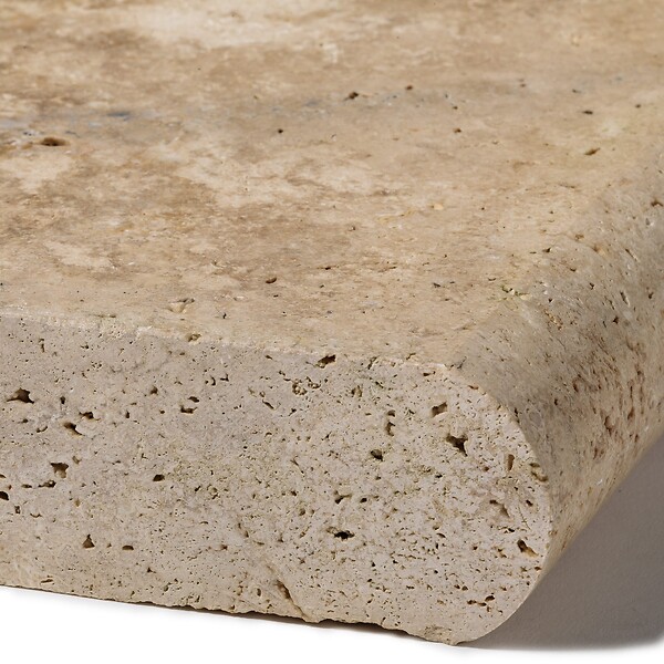 RO'MA NATURE - Bordure de jardin Travertin Beige Nuancé 61x33x5 cm (à l'unité) - large