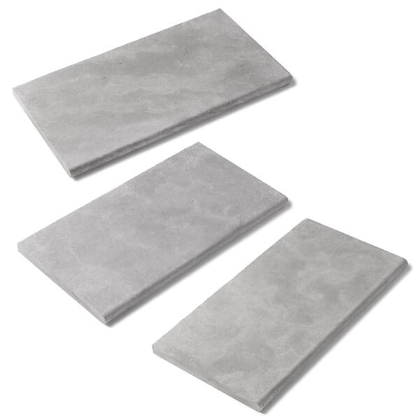 RO'MA NATURE - Bordure de jardin Pierre de l'Atlas Gris 61x33x3 cm (à l'unité) - large