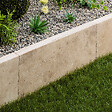 RO'MA NATURE - Bordure de jardin Travertin Beige Nuancé 61x33x5 cm (à l'unité) - vignette