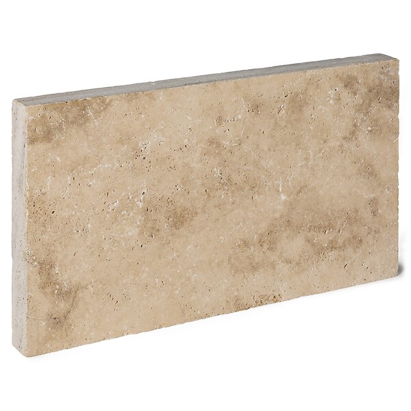 RO'MA NATURE - Bordure de jardin Travertin Beige Nuancé 61x33x5 cm (à l'unité) - large