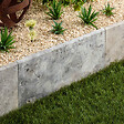 RO'MA NATURE - Bordure de jardin Travertin Gris Silver 61x33x3 cm (à l'unité) - vignette