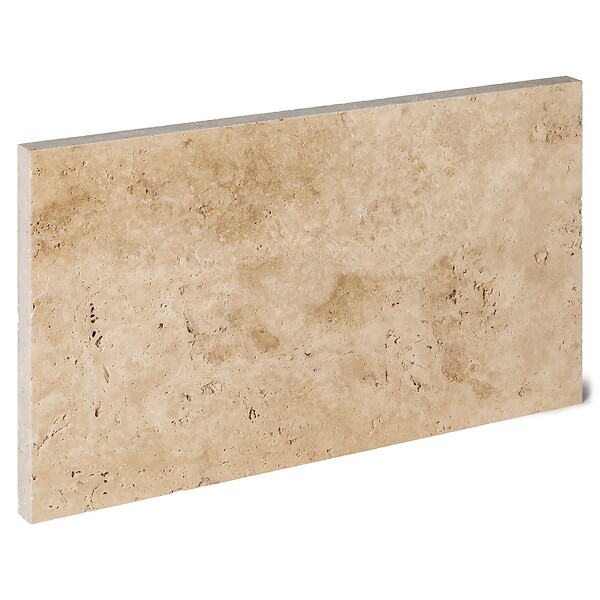 RO'MA NATURE - Bordure de jardin Travertin Beige Clair 61x33x3 cm (à l'unité) - large