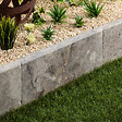 RO'MA NATURE - Bordure de jardin Travertin Gris Silver 61x33x5 cm (à l'unité) - vignette